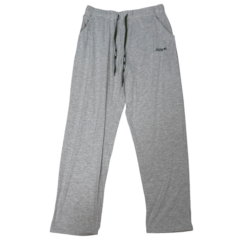 Jason Wu Mens Heather Gray Lounge Pants Drawstring Straight Leg Size S/M Casual